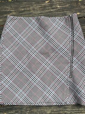 White House Black Market Plaid Houndstooth Skirt Women’s Size 4